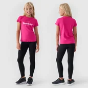 Legginsy - Legginsy Dziewczęce Spodnie 4F Dzianinowe Czarne 4FJRAW24TTIGF239 Czarny 122 - miniaturka - grafika 1