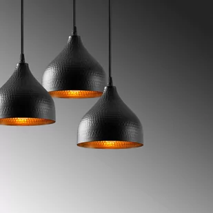 Opviq Żyrandol Tattoo 6201 3-pkt. okrągła czarna/złota - Lampy sufitowe - miniaturka - grafika 3