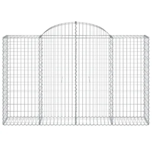 vidaXL Kosze gabionowe, 5 szt, 200x50x120/140 cm, galwanizowane żelazo - Ogrodzenia - miniaturka - grafika 5