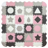 Maty piankowe - Milly Mally, Mata Piankowa Puzzle, Jolly 4x4 Shapes, Różowo Szary - miniaturka - grafika 1