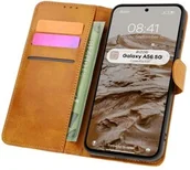 Etui i futerały do telefonów - Bizon Etui z klapką Case Pocket do Galaxy A56 5G, brązowe - miniaturka - grafika 1