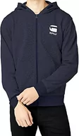 Bluzy męskie - G-STAR RAW Męska bluza z kapturem Doax Thru Sw L/S, Niebieski (Sartho Blue Htr 6370), M - miniaturka - grafika 1