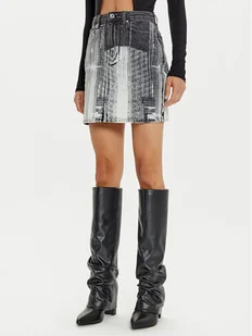 Karl Lagerfeld Jeans Spódnica jeansowa 246J1203 Szary Regular Fit - Spódnice - miniaturka - grafika 1