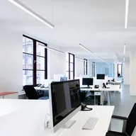 Lampy sufitowe - Ribag Metron lampa sufitowa LED 60cm ciepła biel ściemniana aluminium - miniaturka - grafika 1