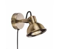 Lampy ścienne - Markslojd Kinkiet Rocco 107853 pojedyncza mosiężna oprawa ścienna 107853 - miniaturka - grafika 1