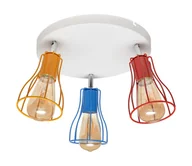 Lampy sufitowe - Oświetlenie punktowe TUBE II 3xE27/60W/230V pomarańczowy/niebieski/czerwony - miniaturka - grafika 1