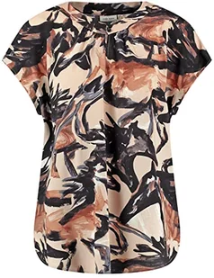 Gerry Weber Damska bluzka 160019-31505, ecru/biały/czarny nadruk, 46, Ecru/biały/czarny nadruk, 46 - Bluzki damskie - miniaturka - grafika 1