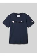Koszulki i topy damskie - T-shirt z nadrukiem z logo - Champion - miniaturka - grafika 1