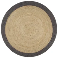 Dywany - Ciemnoszary jutowy okragły dywanik 150 cm Z1-H79 - miniaturka - grafika 1