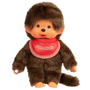 Bandai Monchhichi chłopiec czerwony 20 cm 25501 - Zabawki interaktywne dla dzieci - miniaturka - grafika 1