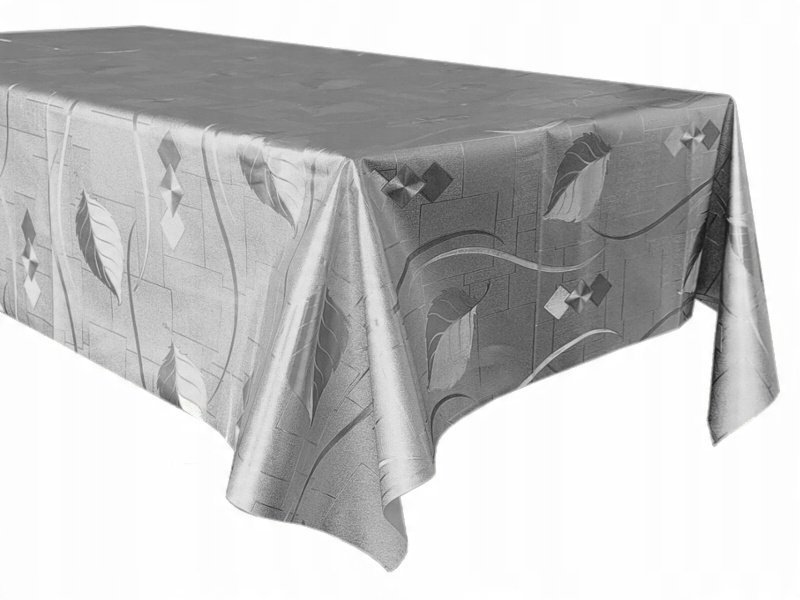 Obrus poliestrowy '' Srebrny ''180x140/1sztuka