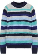 Swetry damskie - usha BLUE LABEL sweter damski z okrągłym dekoltem 15420195, granatowy, wielokolorowy, M-L - miniaturka - grafika 1