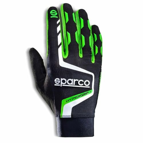 Sparco RĘKAWICE HYPERGRIP+ T 11 CZARNY/ZIELONY, Wielobarwny, 42/50 EU