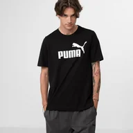 Koszulki sportowe męskie - Męski t-shirt z nadrukiem PUMA ESS LOGO TEE - czarny - miniaturka - grafika 1