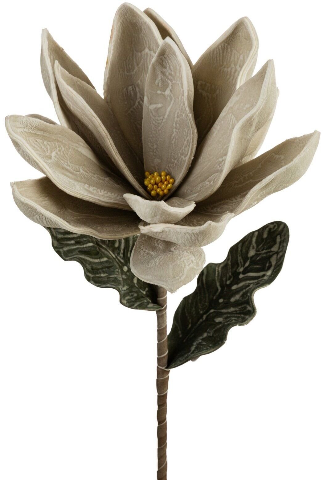 Eurofirany Kwiat sztuczny magnolia piankowy 59 cm popielaty x6