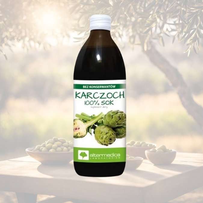 Karczoch 100% Sok Bez Konserwantów, Altermedica, 500Ml