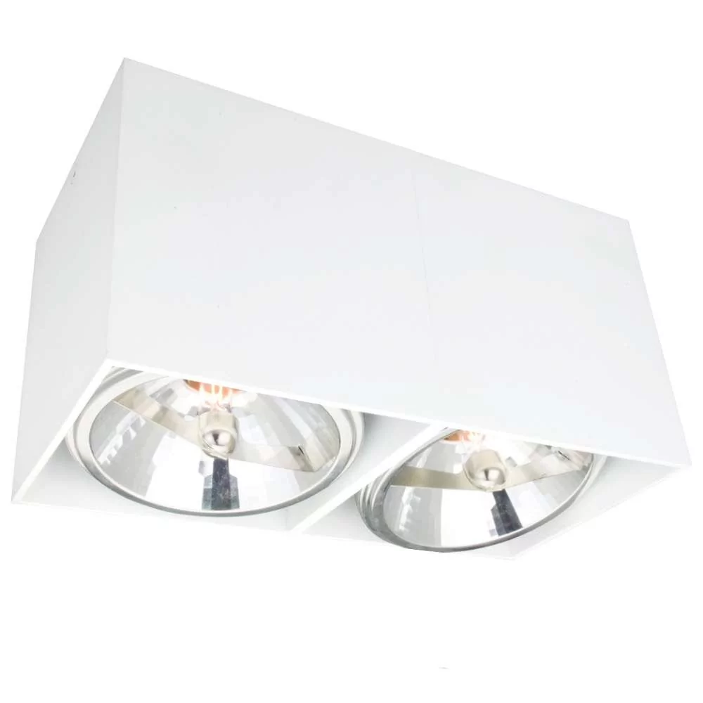 Light Prestige Downlight LAMPA sufitowa ALIANO 2 LP-9S21/2 SM WH metalowa OPRAWA natynkowa SPOT prostokątny biały