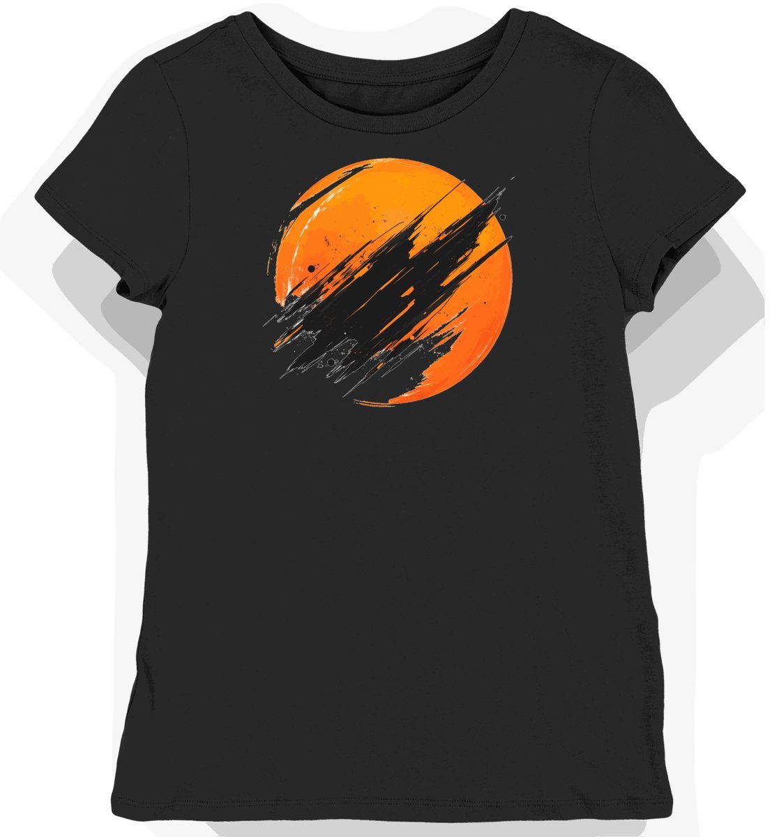 Koszulka damska czarna z nadrukiem esportowym XXL