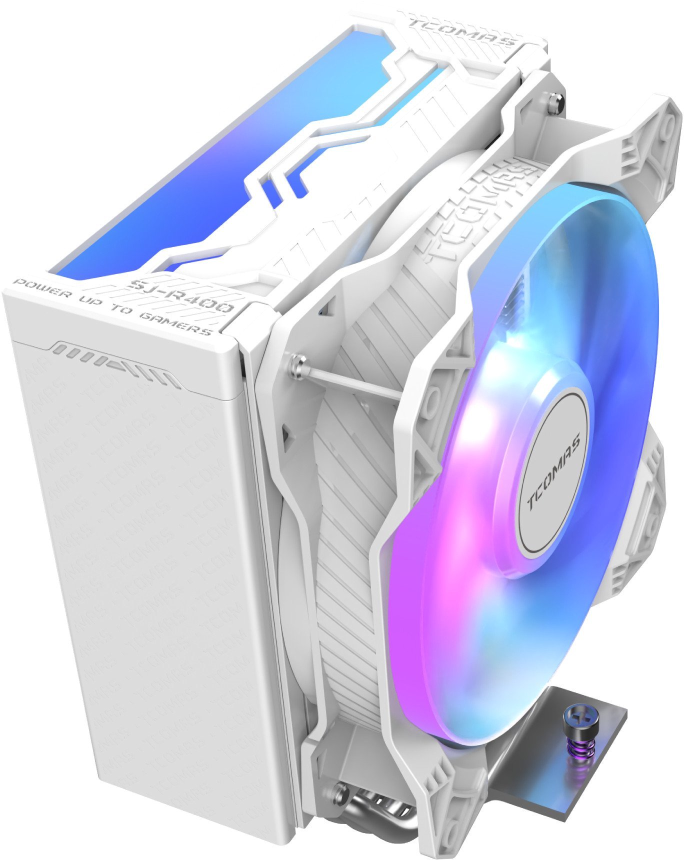 Chłodzenie CPU Tcomas SJ-R400 4HP Białe SJR400 4HP WH