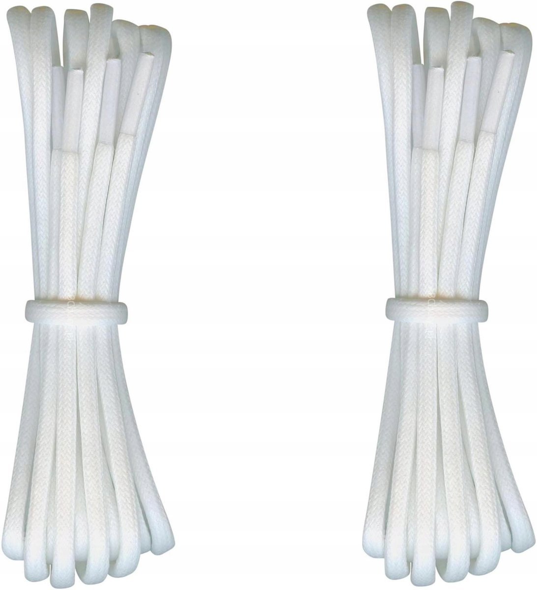 WOSKOWANE Sznurówki BIAŁE Sznurowadła 120 cm ŚREDNIE Okrągłe 3,5 mm G15-89