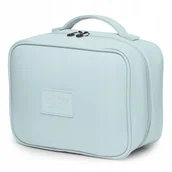 Kosmetyczki, organizery i kuferki - PUCCINI Kosmetyczka Damska Podróżna Rozkładana Haczyk Błękitna QML016-7B - miniaturka - grafika 1