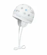 Czapki damskie - Czapka niemowlęca, biała, wiązana, słonie, Döll - miniaturka - grafika 1