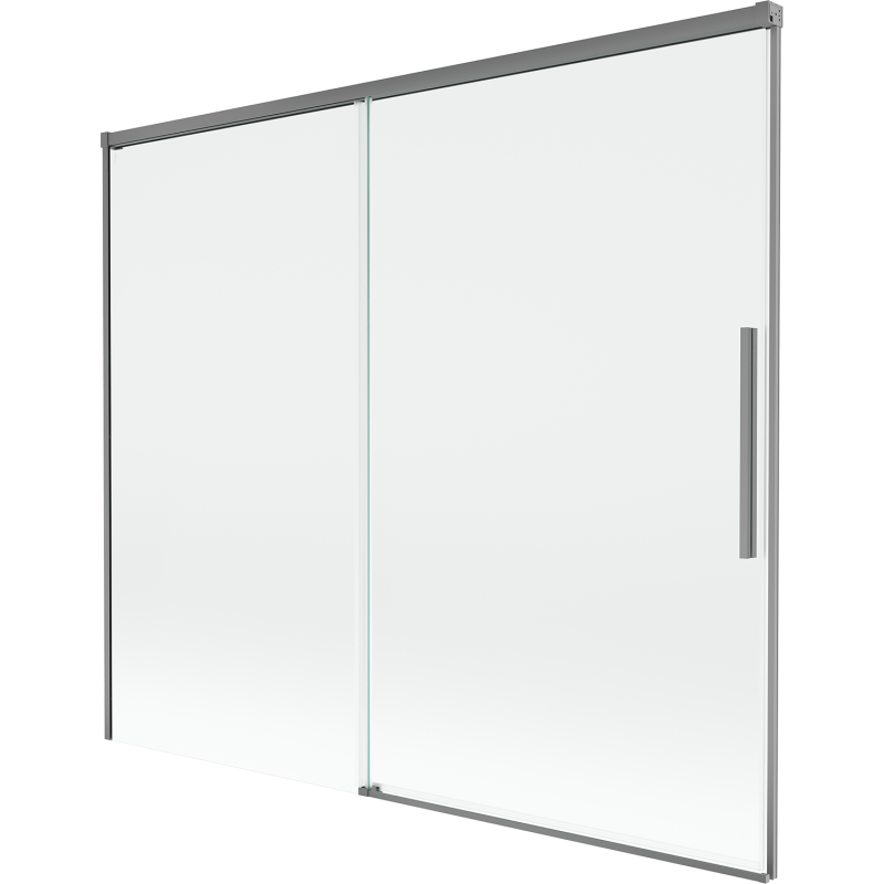 Mexen Rox parawan nawannowy 2-skrzydłowy rozsuwany 180 x 150 cm, transparent, gun metal - 8C9-180-001-95-00