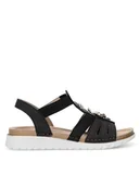 Sandały damskie - Inblu Sandały CNARO100 Czarny - miniaturka - grafika 1