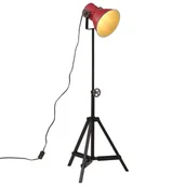 Lampy stojące - vidaXL Lampa stojąca, 25 W, postarzany czerwony, 35x35x65/95 cm, E27 - miniaturka - grafika 1