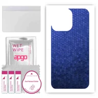 Folie ochronne do telefonów - Folia naklejka skórka strukturalna na TYŁ do Apple iPhone 14 Pro Max -  Plaster Miodu Niebieski - apgo SKINS - miniaturka - grafika 1