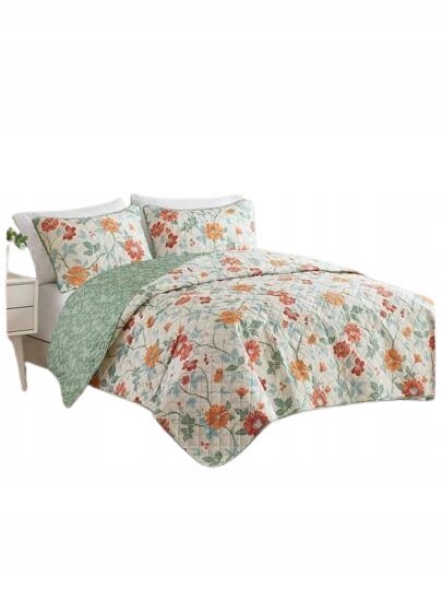 SHEIN POSZEWKA NA PODUSZKĘ Z KOŁDRĄ WE WZÓR ROŚLINNY 170cmx210cm 1JC