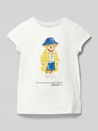 Koszulki dla dziewczynek - T-shirt z nadrukowanym motywem i logo model ‘BEAR’ - miniaturka - grafika 1