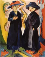 Plakaty - Two Women, Ernst Ludwig Kirchner - plakat 30x40 cm - miniaturka - grafika 1