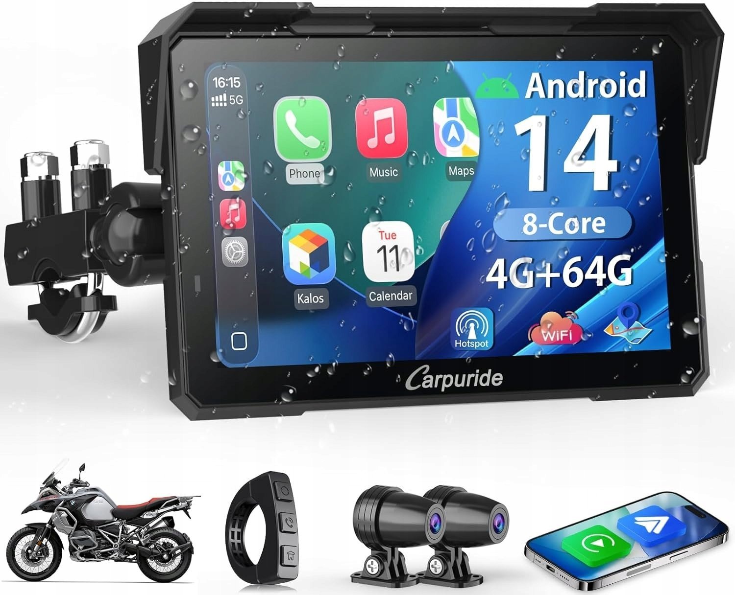 Canva Carpuride W702 Plus Ekran motocyklowy 7
