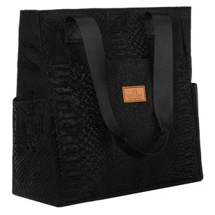Duży shopper damski z poliestru w czarnym kolorze - Rovicky - Torebki damskie - miniaturka - grafika 1