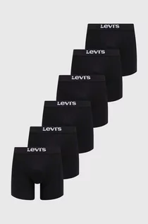 Majtki męskie - Levi's bokserki 6-pack męskie kolor czarny - grafika 1