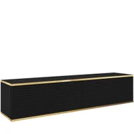 Szafki RTV - Szafka RTV-135 MDF Czarny Mat Oro Piaski Meble Czarny - miniaturka - grafika 1
