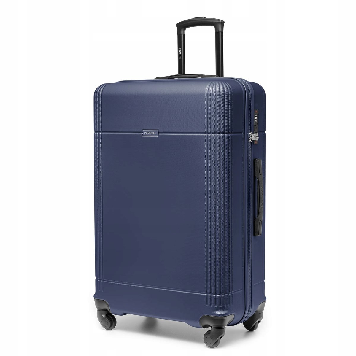PUCCINI Walizka Duża Podróżna Na Kółkach Twarda ABS Granatowa ABS029A-7A