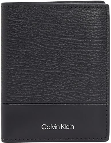 Calvin Klein Męski portfel SUBTLE MIX BIFOLD 7CC W/COIN Bi-Fold Wallet, czarny ziarnisty/gładki, rozmiar 0ne, Czarne ziarno/gładkie, 0ne Size