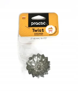 Foremki Do Babeczek 6 szt Twist 48 mm Metalowe - Formy do ciast - miniaturka - grafika 1
