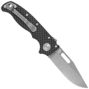 Nóż składany Demko AD20.5 Clip Point Carbon Fiber, Stonewashed CPM S35VN by Andrew Demko (205-S35-CPCF) - Noże - miniaturka - grafika 3