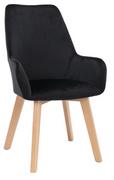 Krzesła - ExitoDesign Krzesło tapicerowane Nord velvet czarny - miniaturka - grafika 1