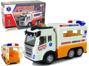 AUTKO NA BATERIE AMBULANS ŚWIATŁO DŹWIĘKI - Samochody i pojazdy dla dzieci - miniaturka - grafika 1