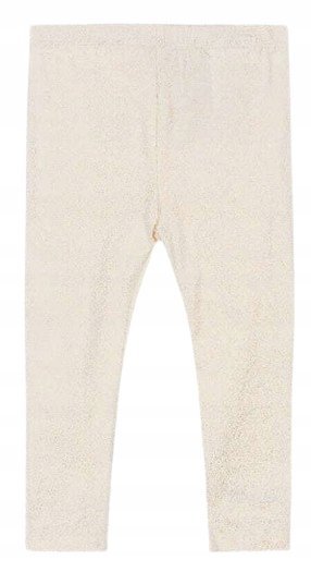 Guess Legginsy Długie Dziewczęce Beżowe ze Złotym Połyskiem 70-76 Gna