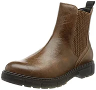 Botki damskie - Marco Tozzi Damskie botki 2-2-25404-27 Chelsea, Cognac Ant Com, 40 EU - miniaturka - grafika 1