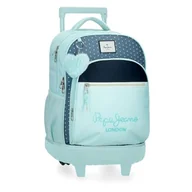 Plecaki - Pepe Jeans Dalma Compact Plecak 2 koła Niebieski 32x43x21 cm Poliester by Joumma Bags, Niebieski, 32x43x21 cms, Kompaktowy plecak 2 koła - miniaturka - grafika 1