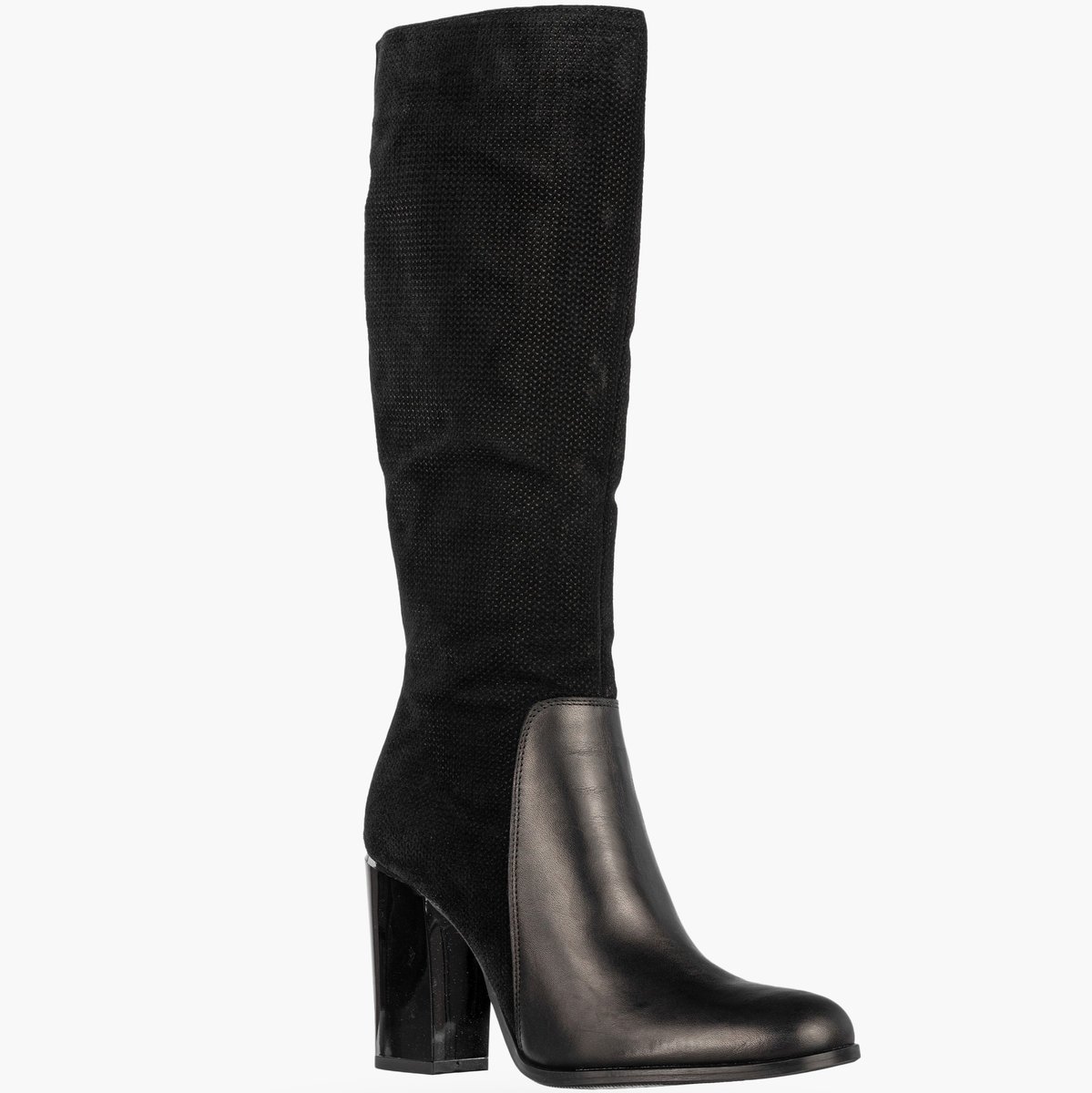 Kozaki Damskie Skórzane Buty Na Słupku Zimowe Do Kolan Czarne Darex K-150/1 Czarny 39