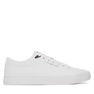 Trampki męskie - Tenisówki Tommy Hilfiger Th Hi Vulc Core Low Lth Ii Ess FM0FM05511 Biały - miniaturka - grafika 1