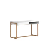 Biurka - Biurko Białe Oslo Vivaldi Meble Biały, Buk - miniaturka - grafika 1