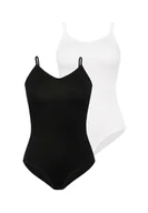 Bielizna nocna - 2 Pack Body Damskie Classico Czarne/Białe - miniaturka - grafika 1